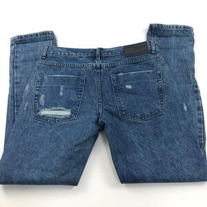 One Teaspoon Awesome Baggies 24 (Fits 30W 29L) Mid Rise Distressed Denim Jeans